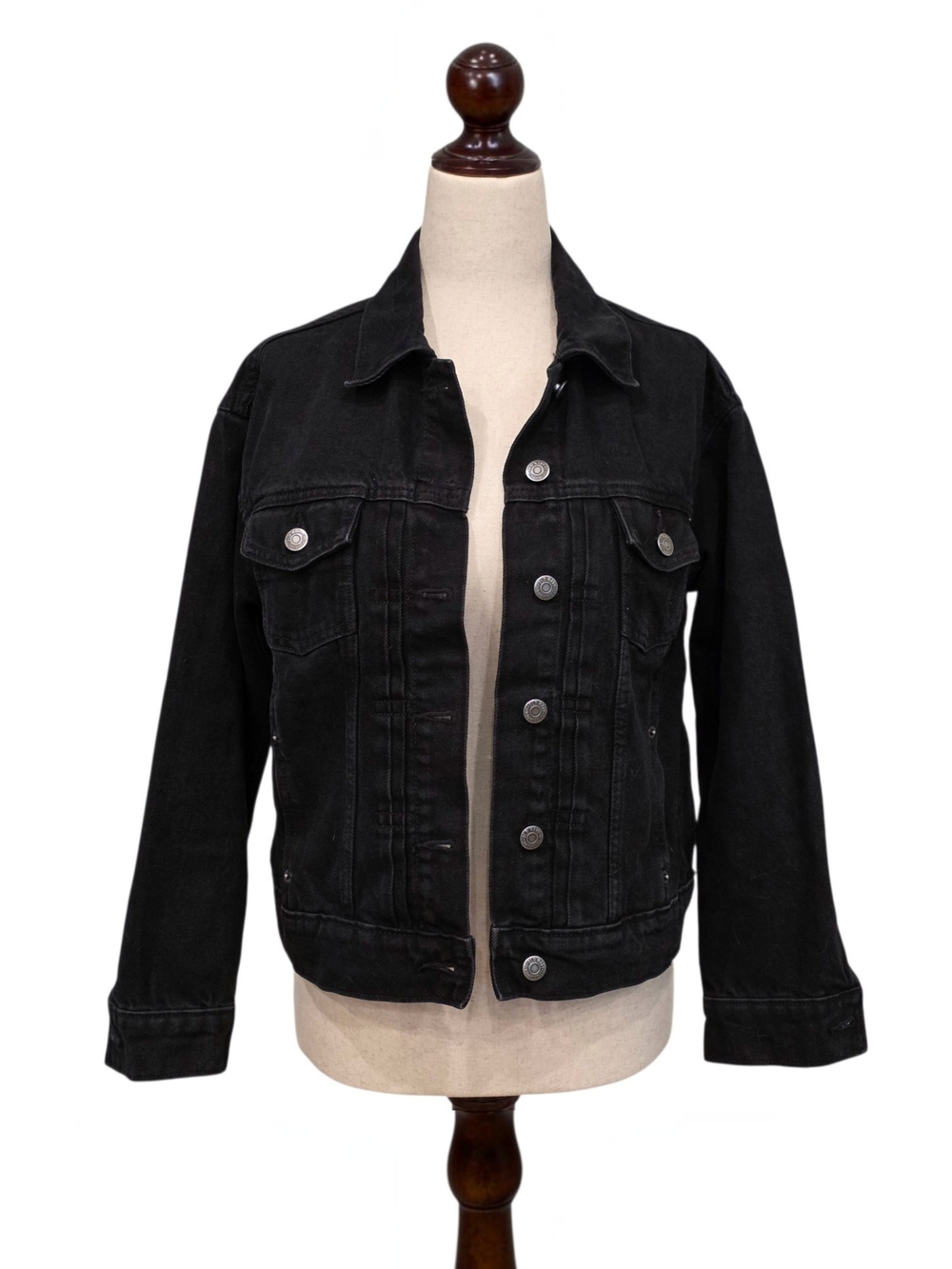 Old Navy Black Jean Jacket - Picture 2 of 6
